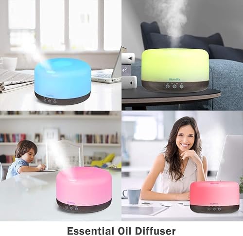 BlueHills 1000 ML Essential Oil Diffuser Premium Humidifier Remote Darkwood - Image 3