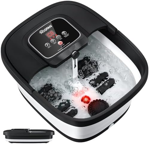 HOSPAN Collapsible Foot Spa, Foot Bath Massager with Heat, Bubble & Massage by HOSPAN