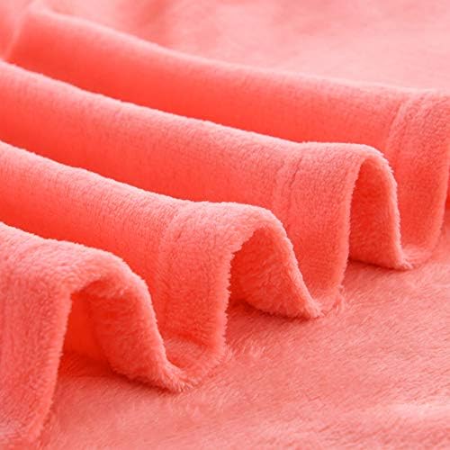 NANPIPER Flannel Fleece Living Coral Blanket Throw Size Luxury Microfiber Soft Throw 50" x 65" Fluffy Solid Throw Blanket for Couch/Bed - Image 6