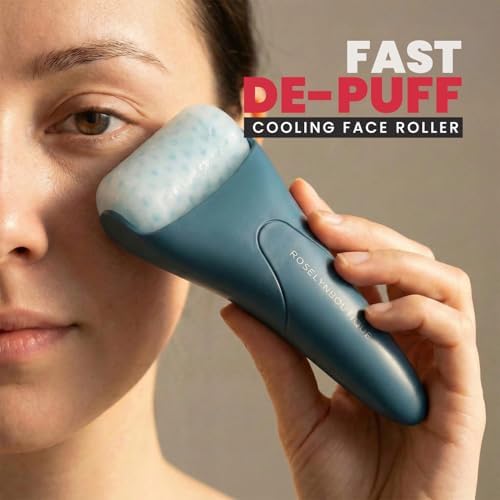 ROSELYNBOUTIQUE Ice Roller & Gua Sha for Face - Wrinkles Fine Lines Puffiness Guasha Massager Facial Skin Care Tools Self Care Gifts for Men Women (Deep Ocean) - Image 4