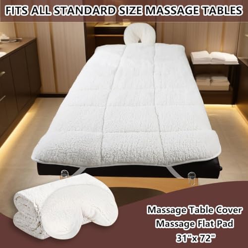 31″ x 72″ Premium fleece massage table cover，Natural massage table pad Includes Pad and Face Rest Cover，Suitable for Spa, Massage, Beauty salon - Image 2