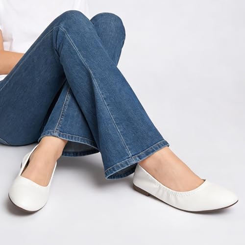 LM Women's Ballet Flats Round Toe Slip On Flats Shoes Casual Dress Shoes Foldable Portable Travel Ballet Flat - Image 2