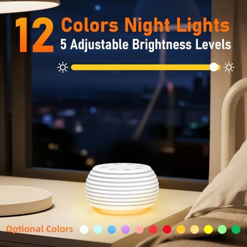 SleeZOO Portable Sound Machine White Noise Machine Sleep Machine with 30 Soothing Sounds 32 Volume Levels 5 Timers 12 Lights Memory Function Rechargeable for Baby Kids Adults and Home Office Travel - Image 4