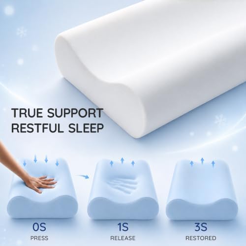 AM AEROMAX Queen Contour Memory Foam Pillow for Neck Pain Relief - Image 4