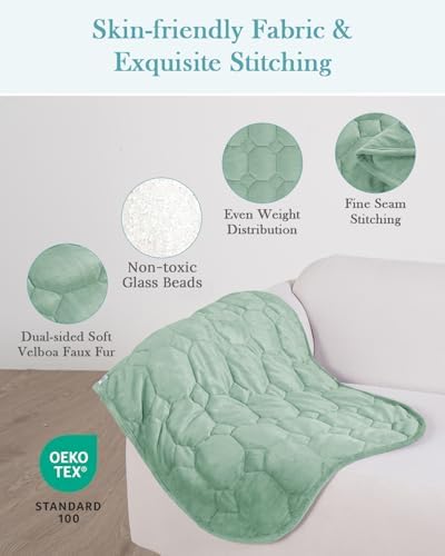 Topblan Weighted Lap Blanket Pad 7lbs for Adults, 29 x 24 Small for Travel - Image 3