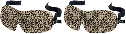 Bucky 40 Blinks No Pressure Printed Eye Mask for Travel & Sleep, Leopard, One Size (Pack of 2) by Bucky