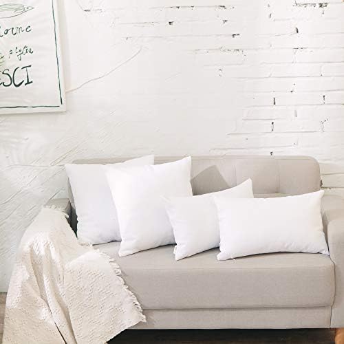 White Pillow Case Soft Linen Square Nursery Decorative Throw Cushion Cover Pillowcase with Smooth Hidden Zipper for Kids Car 14" x 14 " - Image 7
