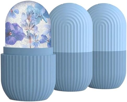 3 Pack Ice Roller for Face Eyes Women Facial Depuffer,Skin Care,Ice Pack Neck Massager,Cooling &Soothing,Beauty Essentials (Blue) by Unknown