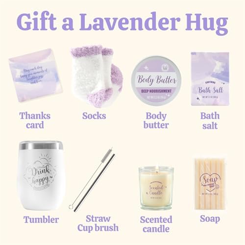 BODY & EARTH Self Care Gifts for Women, Birthday Gifts 6pcs Gift Basket, Spa Bath Sets for Women, Mothers Gifts for Mom - Image 2