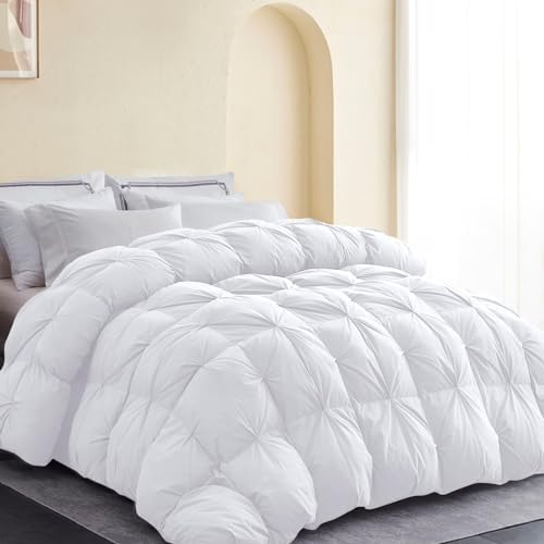 SNOWMAN Premium Down Comforter Queen, Fold White Duvet Insert All Season by SNOWMAN