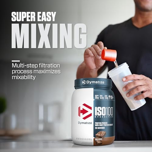 Dymatize ISO100 Protein Powder, 100% Whey Isolate, Fudge Brownie - Image 4