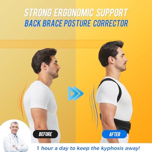 Back Brace and Posture Corrector for Men and Women Adjustable Back Straightener Posture Corrector, Scoliosis and Hunchback Correction, Spine Corrector, Support for Upper Lower Back Pain Relief - Image 3