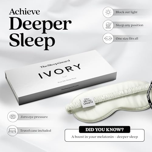 TheSleepGuard Pure Silk Sleep Mask [100% 6A Mulberry Silk, 22 Momme] Light Blocking Travel Essentials. Eye Masks for Sleeping. Black Oeko-Tex Blindfold. Eye Covers for Men & Women - Image 3