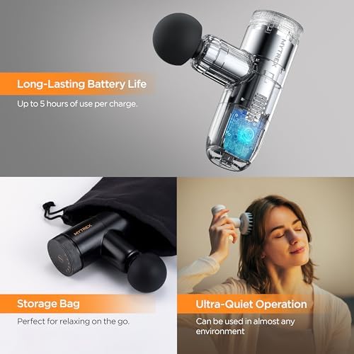 MYTREX REBIVE MINI XS 2 Mini Massage Gun, Percussion Deep Tissues Muscle Massager, Compact Sports Travel Massage Gun, Portable Handheld Massager for Home, Gym, Office, Outdoors - Image 6