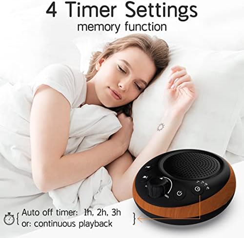 Brown Noise Sound Machine White Noise Machine Nonstop 30 Soothing Sounds Sound Therapy for Baby Kids Adults Sleep Machine 36-Level Vol Auto-Off Timer Memory Function for Home Travel Office - Image 4
