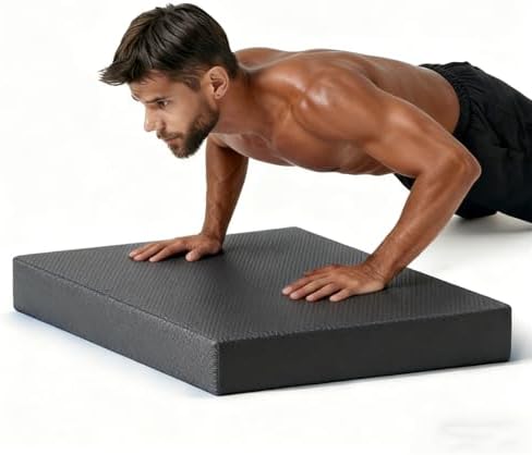 High-Density Balance Pad, Extra Large Balance Pad for Physical Therapy, TPU Foam Balance Board for Rehabilitation Stability Workout Knee and Ankle Exercise by KVITTRA
