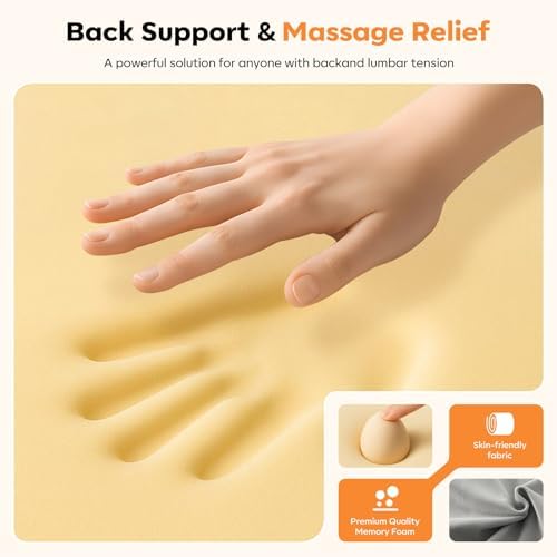 3-in-1 Back Massager with Heat, Shiatsu Vibration & Lumbar Traction – Deep Tissue Pain Relief for Home Office Car – Corded Electric Gift - Image 6