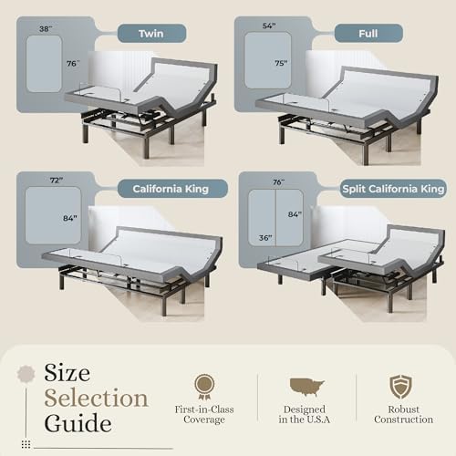 Sven & Son Harmony Adjustable Bed Base, Head and Foot Lift, Massage, Under-Bed Lights, USB, Memory, Zero Gravity Smart Frame - Full - Image 6