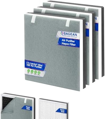 Bagean Vital 100 True HEPA Replacement Filter for Levoit Air Purifier by Bagean