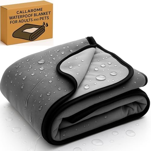 Callarome Waterproof Blanket for Bed & Couch Protection, Grey, 50"x60" by Callarome