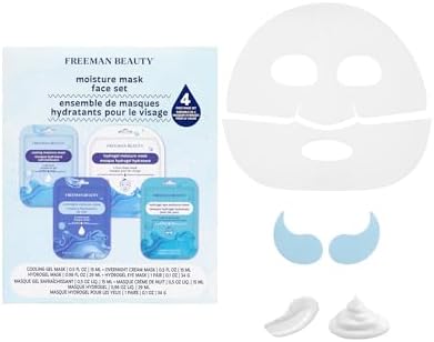 Freeman 4 Piece Moisture Mask Face Set, Hydrating Face Masks by Freeman