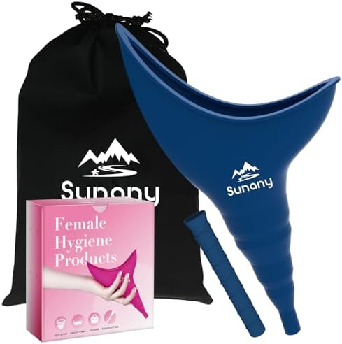 Female Urination Device, Reusable Female Urinal Silicone Women Pee Funnel | Women to Pee Standing Up, The Perfect Companion for Camping,Travel travel outdoor, folds compact, easy rinse by Sunany