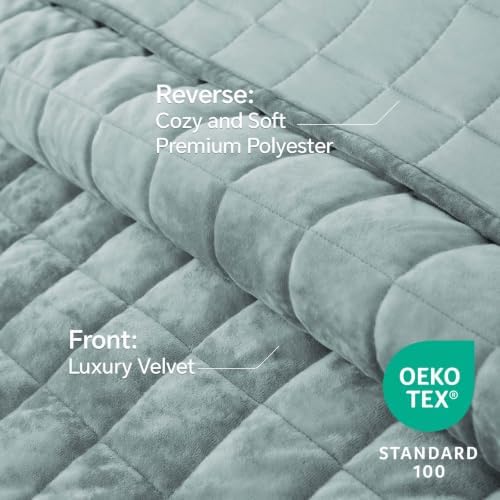 BEDELITE Velvet Quilt Set Queen Size, Luxury Velvet Comforter Bedding - Image 3