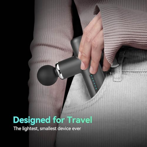 Mini Massage Gun Pocket-Sized Massage Gun Deep Tissue Quiet, Portable Percussion Muscle Travel Massager Gun, Back/Neck Massager for Pain Relief Deep Tissue (Gray) - Image 7
