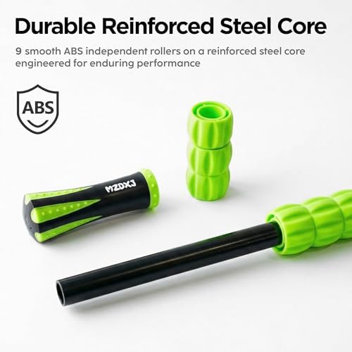 Muscle Roller & Massage Roller Stick for Athletes - Lymphatic Drainage Support, Relieves Muscle Soreness, Cramping & Tightness - Targets Legs, Arms, Back & Calves （Green ） - Image 5