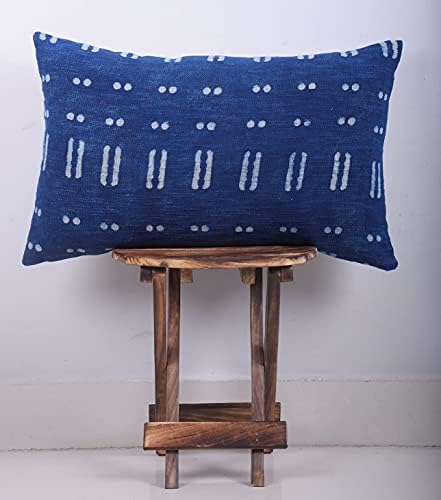 Trade Star Handloomed Authentic Large Bed Pillowcase Throw Cushion Cover 100% Cotton Lumbar Pillow Cover Decorative Spring Farmhouse Indian Couch Pillow for Room Decor (Indigo Blossom 14X22 INCHES) - Image 4