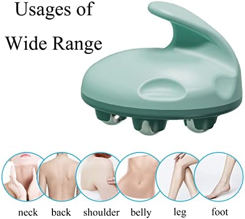 WMM Hand Held Massager, Full Body Massage Tool with Roller Ball Massager Manual 360-degree-roller for Muscle Back Neck Joint Foot Shoulder Leg Pain Relief with Portable Design - Image 3
