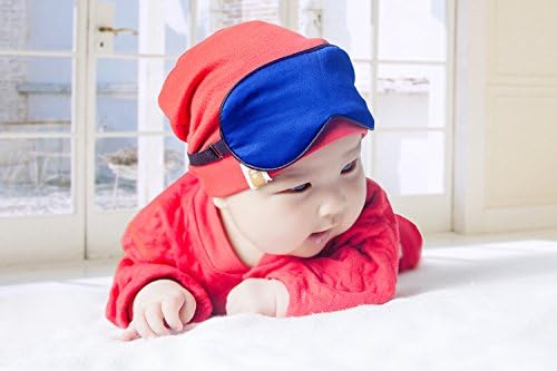 100% Natural Silk Sleep Eye Mask Kids, Cute Night Sleeping Mask with Adjustable Elastic Strap for Newborn (Baby Blue Small) - Image 4