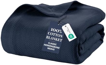LANE LINEN Soft Blanket Queen, 350 GSM 100% Cotton Medium Weight by LaneLinen