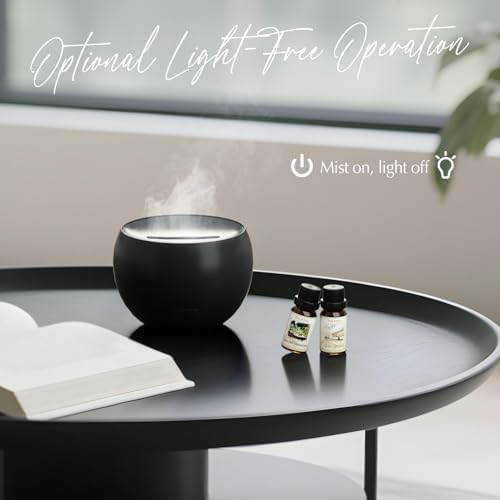 SALKING Flame Diffuser for Essential Oils, Fire Aromatherapy Essential Oil Diffuser, 150ml Ultrasonic Cool Mist Humidifier with Auto-Off Function, Small Diffuser for Home,Office,Bedroom,Gift (Black) - Image 2
