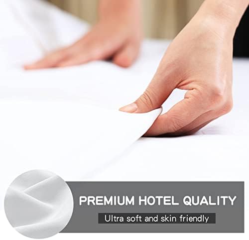 FreshCulture Twin XL Flat Sheet - Hotel Quality Twin XL Flat Sheet Only - Brushed Microfiber Top Sheet - Ultra Soft & Breathable - Wrinkle-Free - Easy Care - Single Flat Sheet (Twin XL, White) - Image 3