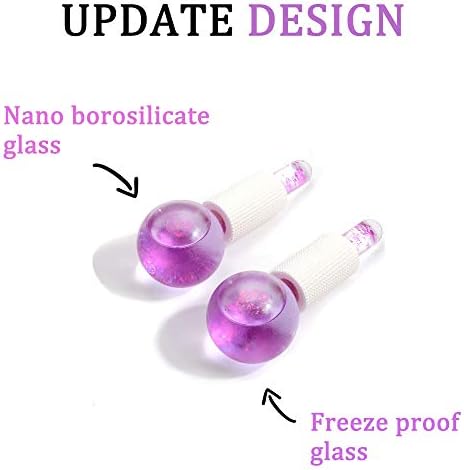ICE BEAUTY BALLS for FACIAL, 2PCS Purple Facial Roller for Cold Facial Massage Face Roller Balls with Anti-Freeze Liquid to Reduce Puffiness, Pores, Wrinkles… - Image 3