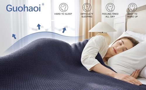 Guohaoi Knitted Weighted Blanket for Adults, 60"x80" 12lbs Full/Queen Size - Image 2