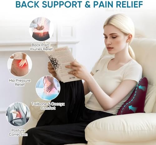 Lumbar Support Pillow for Recliner, Ergonomic Back Support Pillow - Image 3