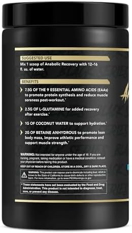 Anabolic Recovery, Essential Amino Acids, Post Workout Recovery, Premium Hydration, Build Muscle* (BlackBerry Lemonade, 30 Servings) - Image 2