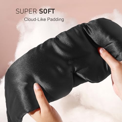 LitBear Silk Sleep Mask for Side Sleeper, Eye Mask Sleeping for Women Men - Image 2