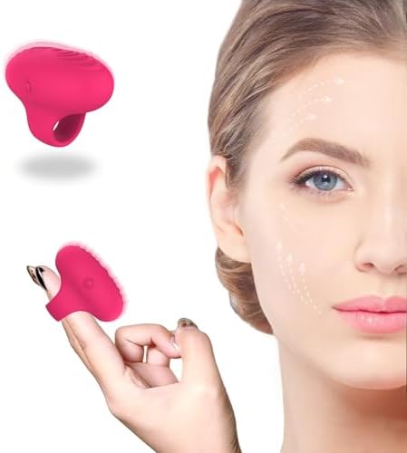 Upgrade Handhold Mini Face & Eye Massager, Waterproof Rechargeable Portable Powerful Multifunctional Skin Care Massage Tool, Eyestrain Relief and Facial Muscle Tension Massage Balls (Rose) by Unknown