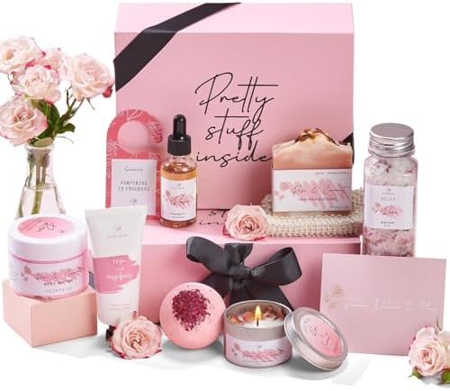 Mother's Day Gift for Mom Spa Gifts Bath Baskets Relaxing Spa Self Care Gift for Women Her Sister Wife Bridal Shower Gifts Box Home Bath Care Package Thank You Birthday for Women Friendship Ideas by PEACOEYE