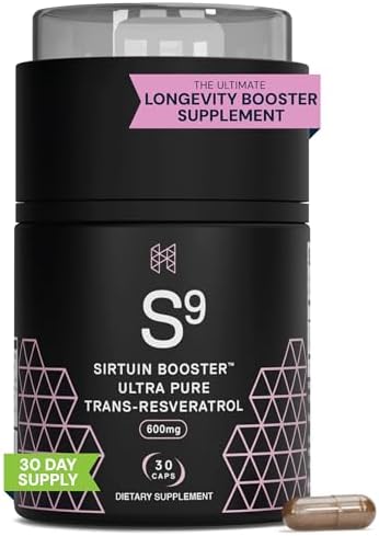 HPN S(9) Trans-Resveratrol for Antioxidant & Sirtuin Support, 30 Caps by HPN