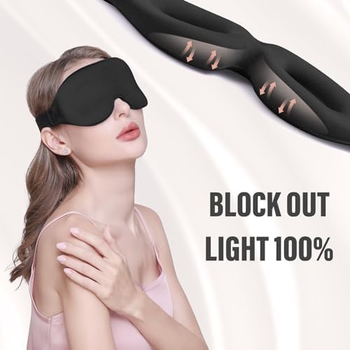 YIVIEW Sleep Mask for Side Sleeper, Light Blocking Zero Pressure Blindfold - Image 3