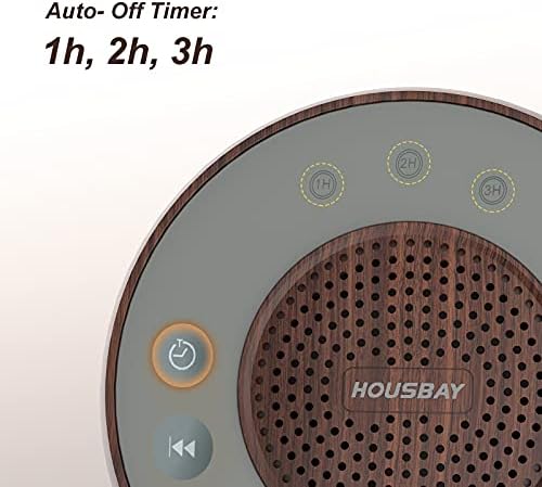 HOUSBAY Sound Machine White Noise for Sleep with Wood Grain - Image 3