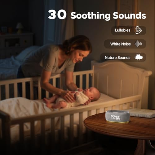 1Mii White Noise Machine with Alarm Clock, Sound Machine for Sleeping - Image 3