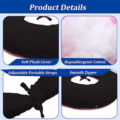 BBL Pillow After Surgery for Butt Sleeping, Brazilian Butt Lift Pillow Post Surgery Recovery for Sitting Sleeping Driving Donut Pillow for Woman Lumbar Back Cushion Seat Foam (Black Dot) - Image 3