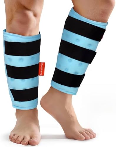 Comfytemp Extra Large Calf Shin Splint Ice Packs for Injury Reusable Wrap by Comfytemp