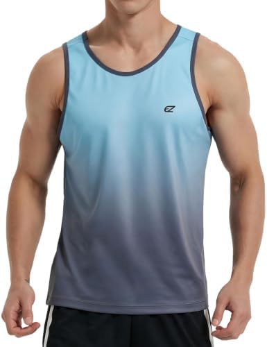 EZRUN Men's Quick Dry Workout Tank Top UPF 50+ Sweat-Wicking Gym Shirt by EZRUNSPORT