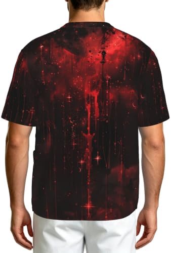 Men's Scrub Top,V-Neck Spill Wrinkle Resistant,3 Pockets-Tarot (4) - Image 2